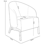 Poltrona Decorativa Para Sala Living Pés Industrial Sierra K0