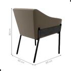 Poltrona Decorativa Para Sala Lucius Veludo Cappuccino