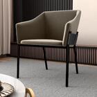 Poltrona Decorativa Para Sala Lucius Veludo Cappuccino