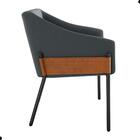 Poltrona Decorativa Para Sala Lucius Veludo Cinza