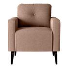 Poltrona Decorativa Para Sala Luis Boucle Marrom