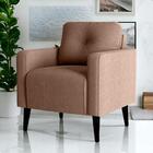 Poltrona Decorativa Para Sala Luis Boucle Marrom