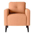 Poltrona Decorativa Para Sala Luis Boucle Mostarda