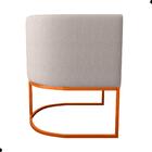 Poltrona Decorativa Para Sala Lyra Suede Bege