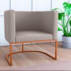 Poltrona Decorativa Para Sala Lyra Suede Bege