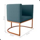 Poltrona Decorativa Para Sala Lyra Suede Marrom