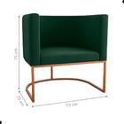 Poltrona Decorativa Para Sala Lyra Veludo Maserati Verde