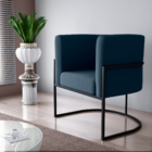 Poltrona Decorativa Para Sala Marvin Veludo Azul