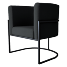 Poltrona Decorativa Para Sala Marvin Veludo Preto