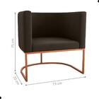 Poltrona Decorativa Para Sala Peru Veludo Maserati Marrom