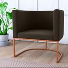 Poltrona Decorativa Para Sala Peru Veludo Maserati Marrom