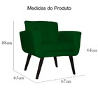 Poltrona Decorativa Para Sala Pés Palito Geovana Verde