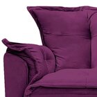 Poltrona Decorativa Para Sala Pés Palito Opala Veludo Roxo