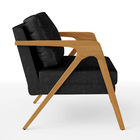 Poltrona Decorativa Para Sala Pietra Com Estrutura Madeira L0