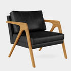 Poltrona Decorativa Para Sala Pietra Com Estrutura Madeira L0