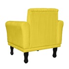 Poltrona Decorativa Para Sala Quarto Classic Suede Amarelo