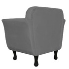 Poltrona Decorativa Para Sala Quarto Recepção Helena Cinza