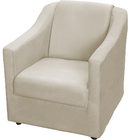 Poltrona Decorativa Para Sala, Quarto, Recepção Suede Bege Pé