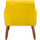 Poltrona Decorativa Para Sala Recepção Beatriz Suede Amarelo
