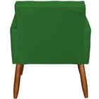 Poltrona Decorativa Para Sala Recepção Beatriz Suede Verde Pé