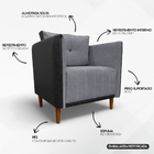 Poltrona Decorativa Para Sala Recepção Consultório Aviv Luxo