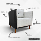 Poltrona Decorativa Para Sala Recepção Consultório Aviv Luxo