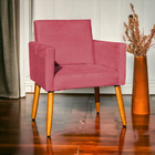 Poltrona Decorativa Para Sala Recepção Consultório Cadeira Ni