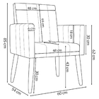 Poltrona Decorativa Para Sala Recepção Consultório Escritório