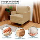 Poltrona Decorativa Para Sala Recepção Consultório Escritório