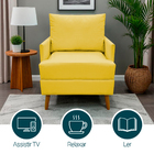 Poltrona Decorativa Para Sala Recepção Consultório Escritório