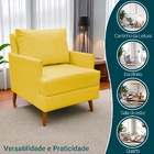 Poltrona Decorativa Para Sala Recepção Consultório Escritório