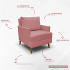 Poltrona Decorativa Para Sala Recepção Consultório Escritório