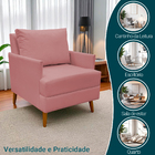 Poltrona Decorativa Para Sala Recepção Consultório Escritório