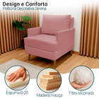 Poltrona Decorativa Para Sala Recepção Consultório Escritório