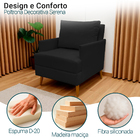 Poltrona Decorativa Para Sala Recepção Consultório Escritório