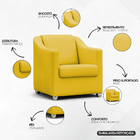 Poltrona Decorativa Para Sala Recepção Consultório Manicure C