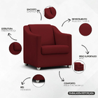 Poltrona Decorativa Para Sala Recepção Consultório Manicure C