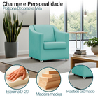 Poltrona Decorativa Para Sala Recepção Consultório Manicure C