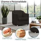 Poltrona Decorativa Para Sala Recepção Consultório Manicure C