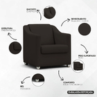 Poltrona Decorativa Para Sala Recepção Consultório Manicure C