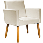 Poltrona Decorativa Para Sala Recepção Consultório Nina Corin