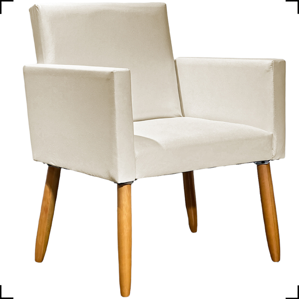 Poltrona Decorativa Para Sala Recepção Consultório Nina Corin