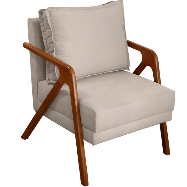 Poltrona Decorativa Para Sala Recepção Consultório Reforçada