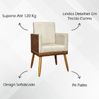 Poltrona Decorativa Para Sala Recepção Escritório Consultório