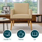 Poltrona Decorativa Para Sala Recepção Escritório Consultório