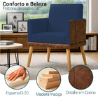 Poltrona Decorativa Para Sala Recepção Escritório Consultório