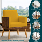 Poltrona Decorativa Para Sala Recepção Escritório Consultório