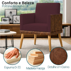 Poltrona Decorativa Para Sala Recepção Escritório Consultório