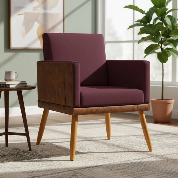 Poltrona Decorativa Para Sala Recepção Escritório Consultório