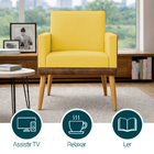 Poltrona Decorativa Para Sala Recepção Escritório Consultório